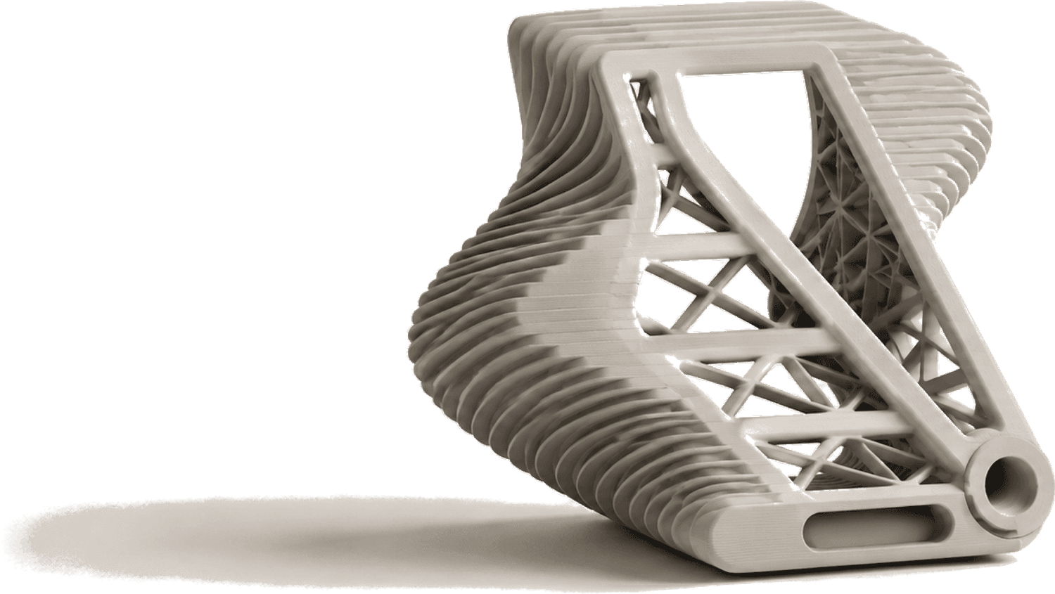 Preview Study, pieza impresa en 3D con estructura reticular